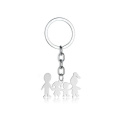 Stainless Steel I LOVE YOU Forever Family Heart Charm Key Chain Gift